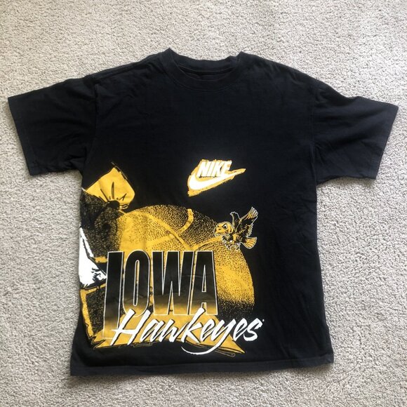 Nike Iowa Hawkeyes Basketball Short Sleeve Graphic Tee T-Shirt Medium Black - Picture 1 of 8